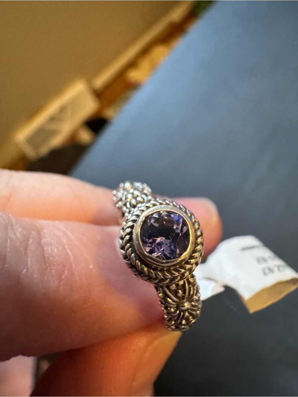 NEW Sarda Sterling Silver Tanzanite Ring Size 6 - Artisan Bali Jewelry
